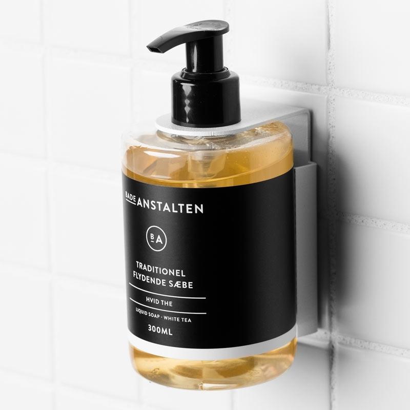 Hvidt vægbeslag til sæbe mm