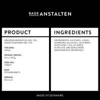 Hånddesinfektion 300ml, ingredienser