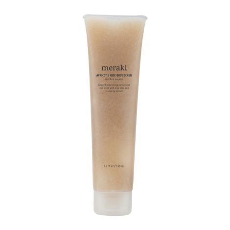 Body scrub med sukker og aprikos kerner fra Meraki