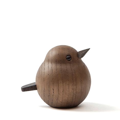 Mini Spurv, røgbejdset egetræ fra Novoform