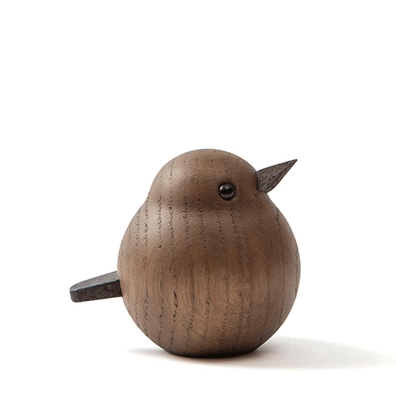 Mini Spurv, røgbejdset egetræ fra Novoform