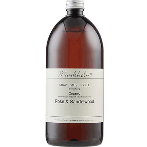 Håndsæbe Rose, 1 liter refill Munkholm