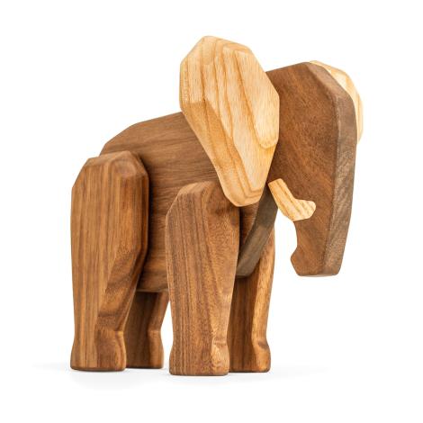 diskret Græsse Kong Lear FableWood, Far elefant træfigur med magneter