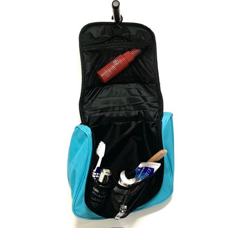 Toilettaske, blå, ophæng