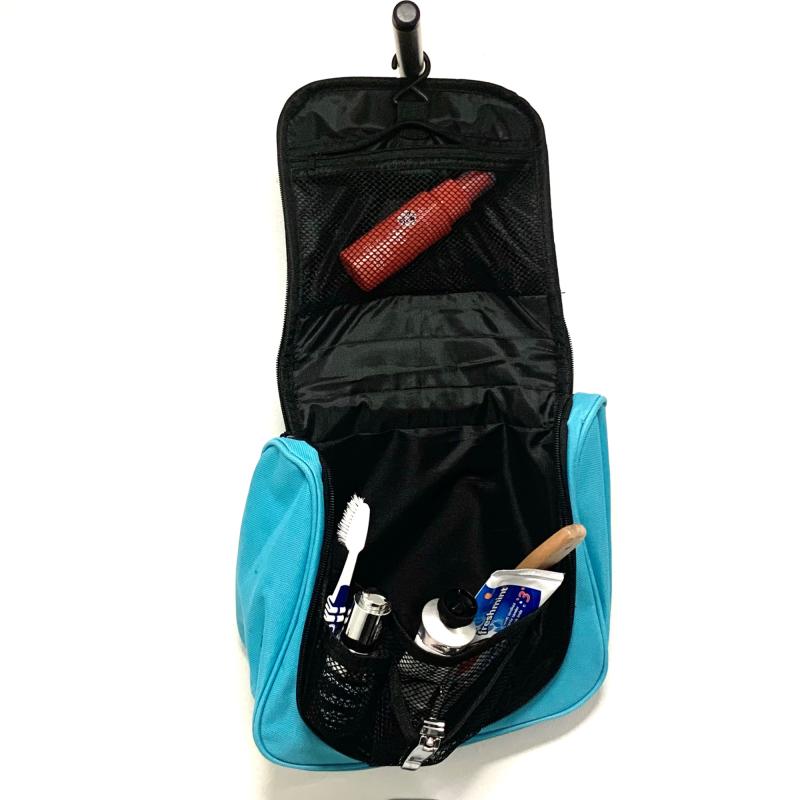 Toilettaske, blå, ophæng