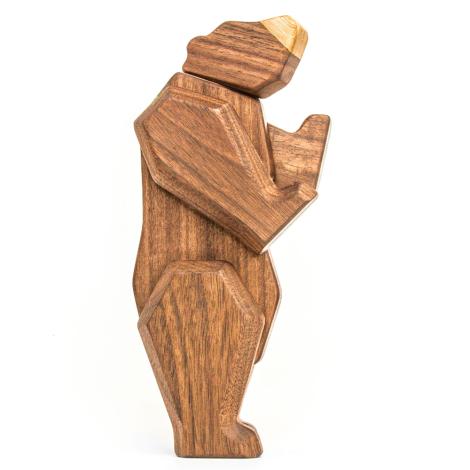 Bjørn, magnetisk træfigur fra FableWood