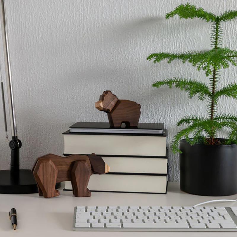 Stor Bjørn og baby Bjørn, magnetisk træfigur fra FableWood