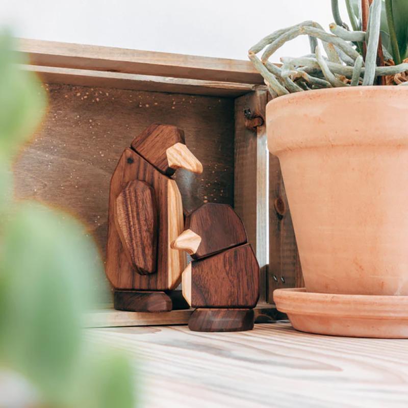 Pingvinsæt i træ fra FabelWood