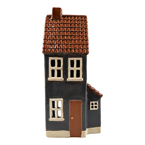 Keramik hus, Blå, 24 cm fra Det Gamle Apotek