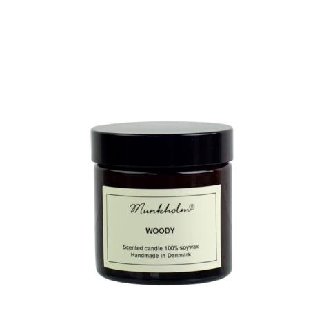 Soy wax lys, Woody 60 ml. fra Munkholm