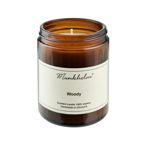 Soy wax lys, Woody  180 ml. fra Munkholm