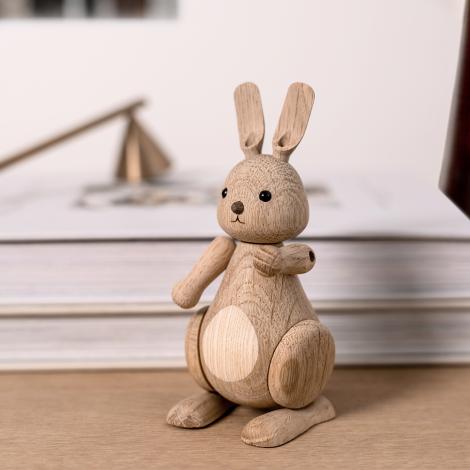 Bunny, Træfigur i ask og egetræ, 11,2 cm fra Novoform