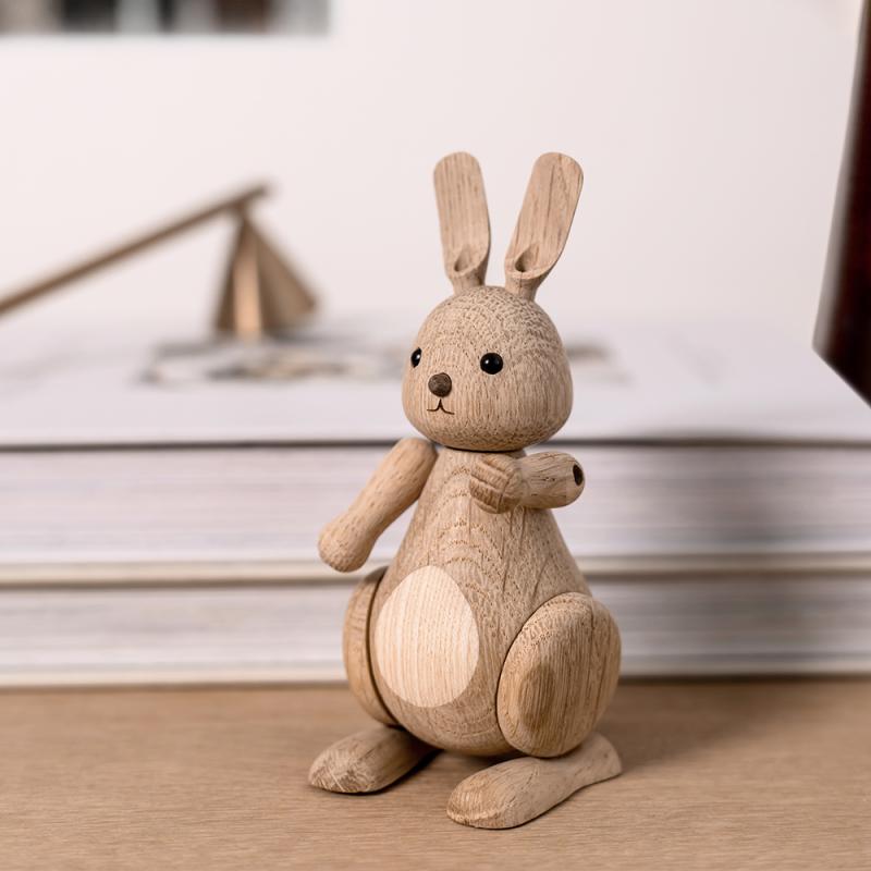 Bunny, Træfigur i ask og egetræ, 11,2 cm fra Novoform