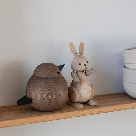 Bunny, Træfigur i ask og egetræ, 11,2 cm fra Novoform