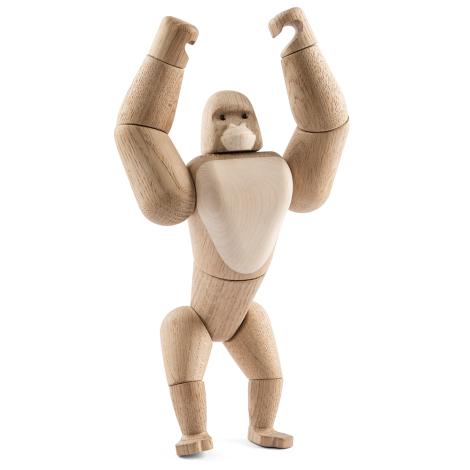 Mini Gorilla i ahorn og egetræ, 12,5 cm fra Novoform