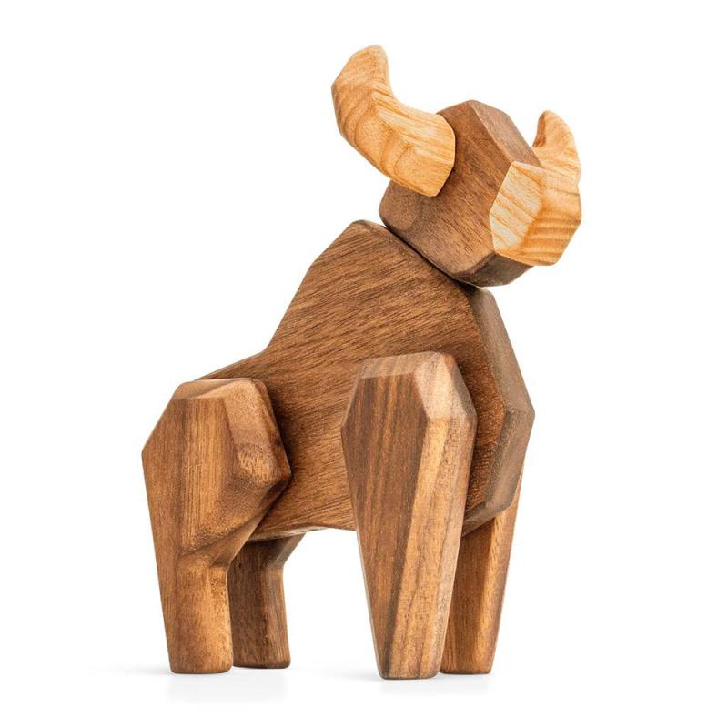 Træfigur, Stor tyr, Magnetisk fra FableWood 