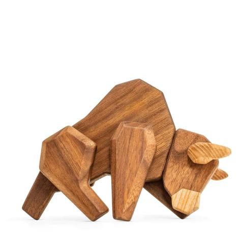 Træfigur, Stor tyr, Magnetisk fra FableWood 