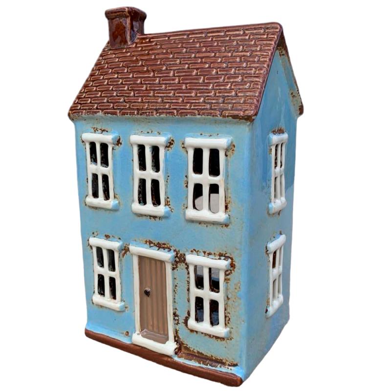 Keramik hus, beige, 22 cm fra Det Gamle Apotek