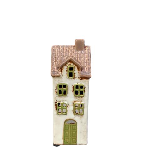 Keramik hus Hvid, 16 cm fra Det Gamle Apotek