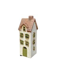 Keramik hus Hvid, 16 cm fra Det Gamle Apotek