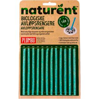 Naturent, Afløbsrens, 12 stk. rørpinde Plumbo