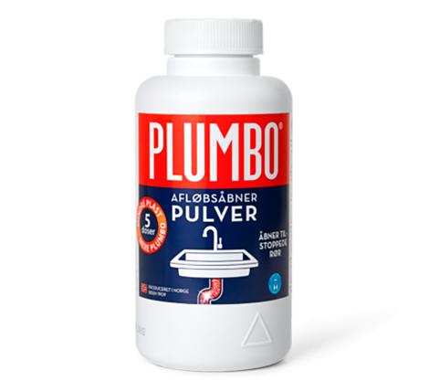 Pulver afløbsåbner, 5 stk. doser fra Plumbo