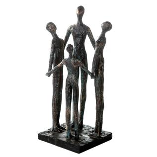 Group, 4 pers., 30 cm figur med bronze fra Casablanca