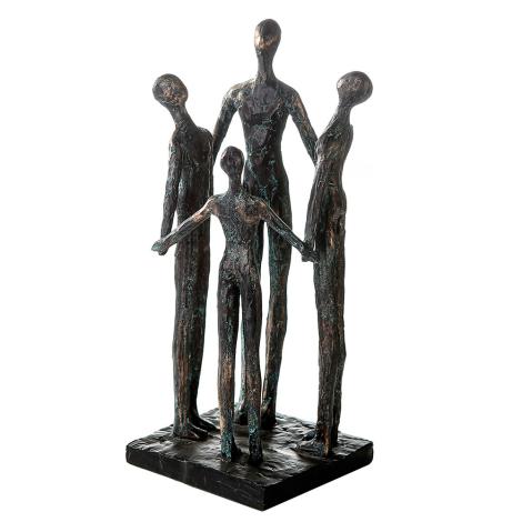 Group, 4 pers., 30 cm figur med bronze fra Casablanca