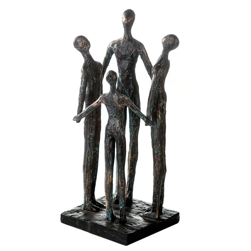 Group, 4 pers., 30 cm figur med bronze fra Casablanca