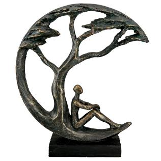 Daydreamer træ, 32 cm figur med bronze fra Casablanca