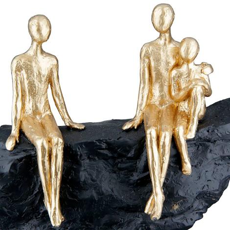 Familie, 16,5 cm figur med guld fra Casablanca