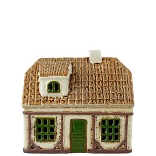 Keramik hus, hvid, 14 cm fra Det Gamle Apotek