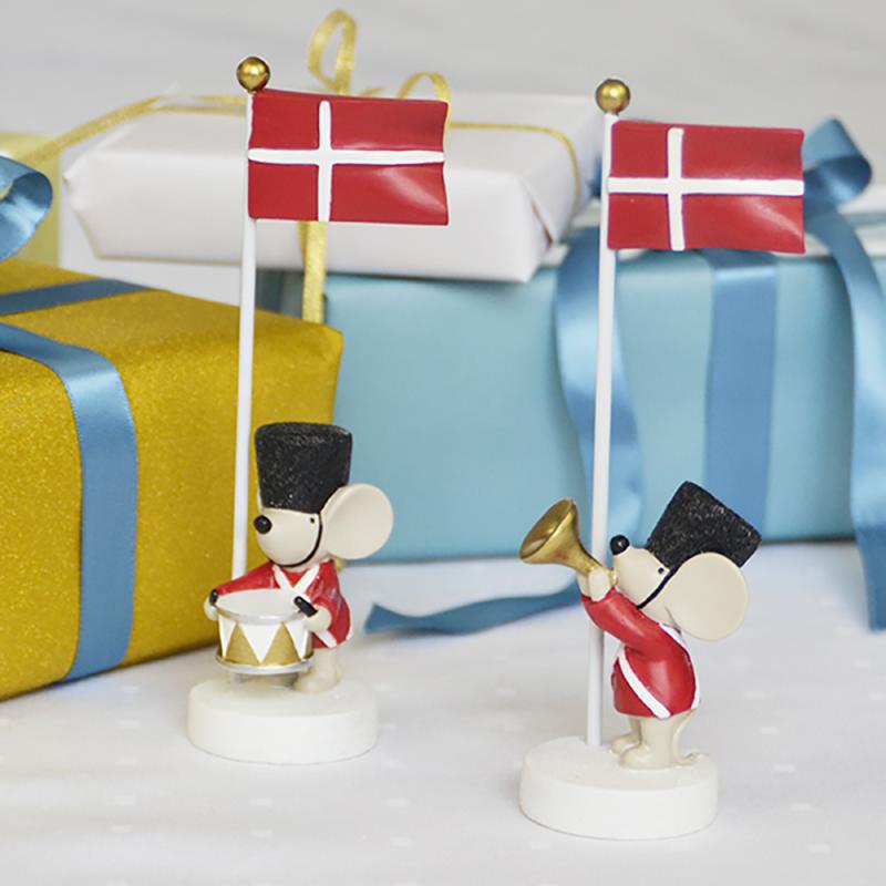 Bordpynt, Mus med tromme og trompet fra Kids by Friis