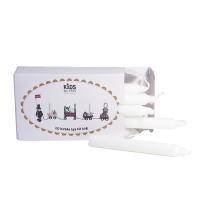 10 hvide Stearinlys til Fødselsdagstog