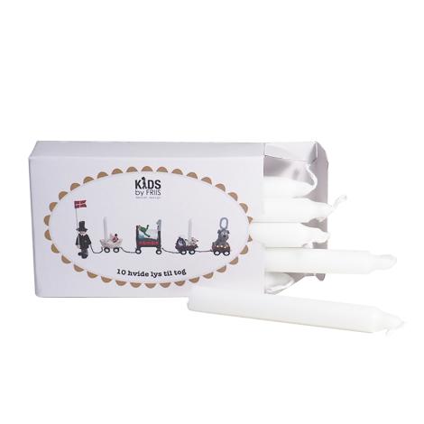 10 hvide Stearinlys til Fødselsdagstog