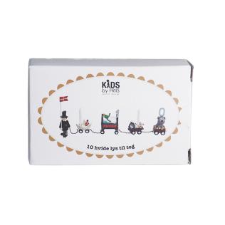 10 hvide Stearinlys til Fødselsdagstog