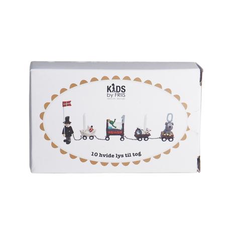 10 hvide Stearinlys til Fødselsdagstog