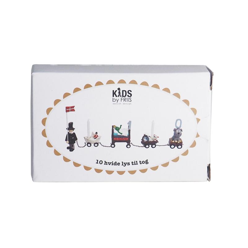 10 hvide Stearinlys til Fødselsdagstog