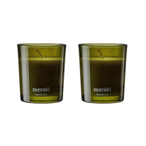 Duftlys, Lavender rain, 2 stk fra Meraki