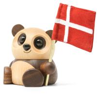Panda, Chi Chi, 8,5 cm med flag fra FableWood 