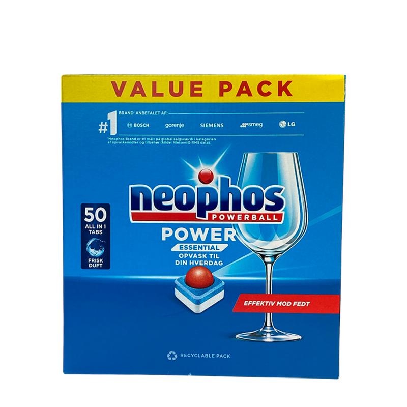 Neophos opvasketabs, Power Essential, 53 stk. i æske 