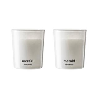 Duftlys, White Garden, 2 stk brændetid: 15H fra Meraki