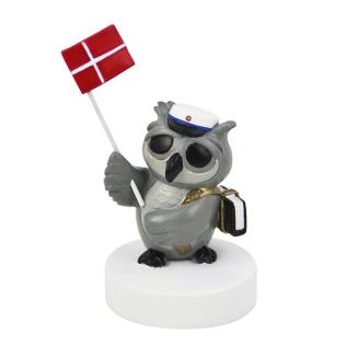 Studentgave, Ugle med bog og blå hue fra Kids by Friis