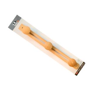 Knagerække, 3 runde knopper, egetræ