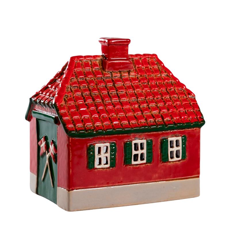 Redningsstation, rød, 14 cm fra Det Gamle Apotek