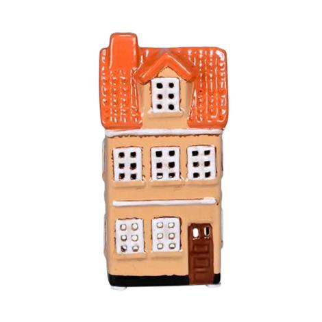 Keramik hus, Brun/Beige, 16 cm fra Det Gamle Apotek
