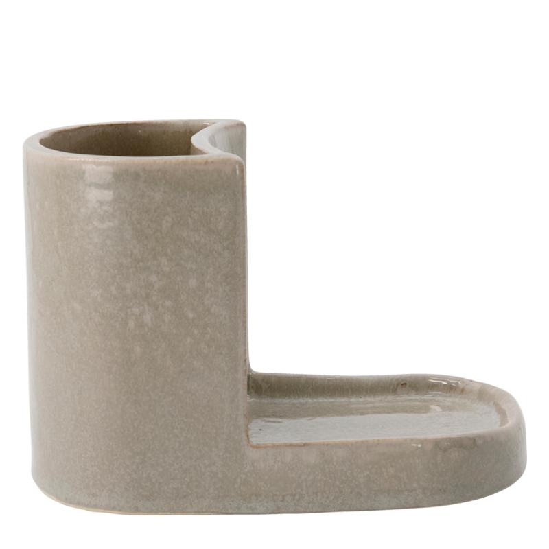 Børste og sæbeholder, Shellish grey  fra Meraki