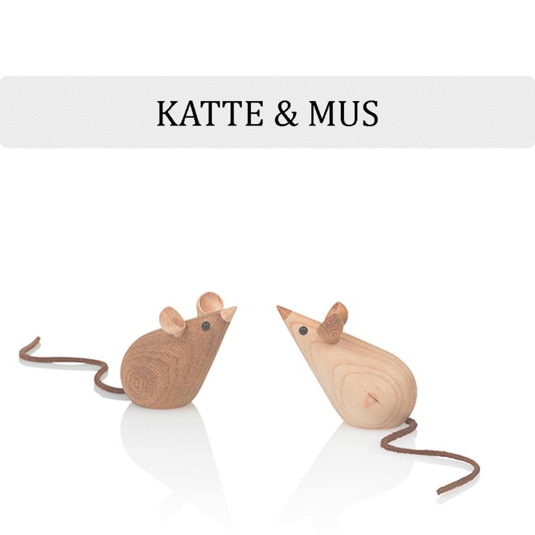 Kattefigur og mus