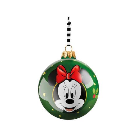 Disney, porcelæn julekugle, Minnie, grøn, 8 cm