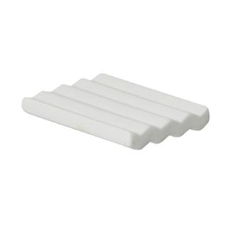 Hvid keramik sæbedræn med bølger